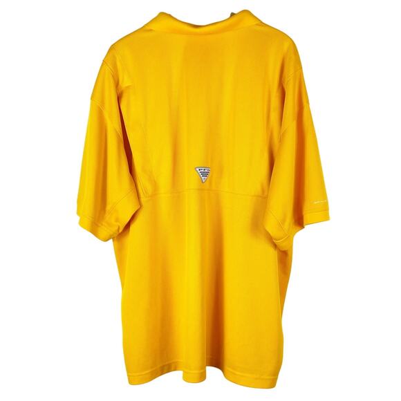 Columbia PFG Men's Yellow LSU Tigers Shirt Size XXL Omnishade Embroidered Logo - Picture 2 of 7